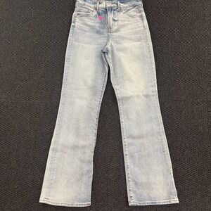 EXPRESS‎ 90s Boot High Rise Flare Jeans Light Wash Denim Womens Size 2R